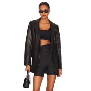 WeWoreWhat NWT Lace Up Biker Short Sz Small Womens Black Active Shorts Activewea